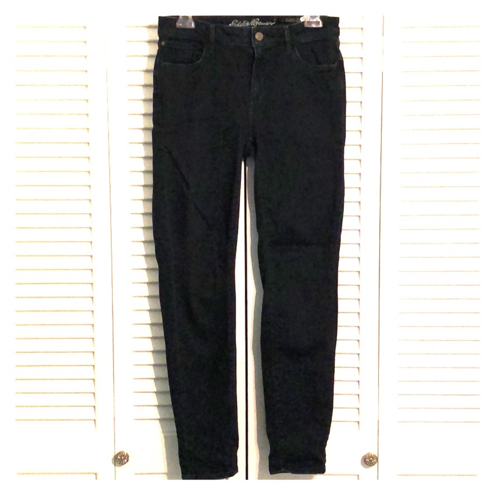 Eddie Bauer Slightly Curvy Skinny Jeans Dark 8T - Picture 4 of 7